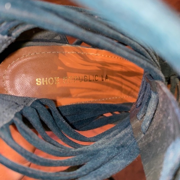 Shoe Republic LA tall green strappy sandals 8.5​​ - Picture 6 of 8